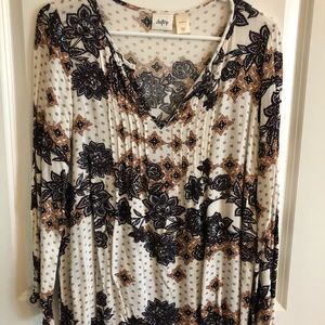 Floral long sleeve dress top.